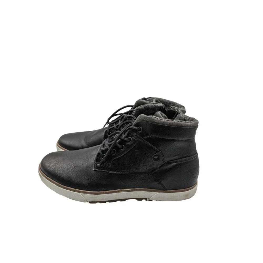 Day Five Mens Black Lace Up and Zip  /Maverick Chukka Boots shoes Size 12M